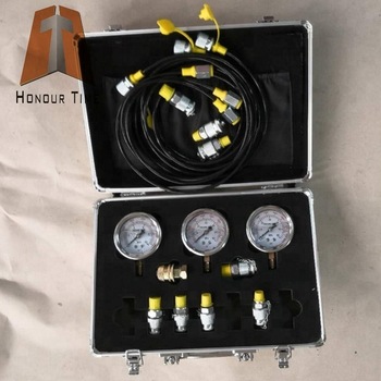 Hot sell Excavator Hydraulic pressure tool box Pressure Diagnostic Tool with 3 pressure gauge